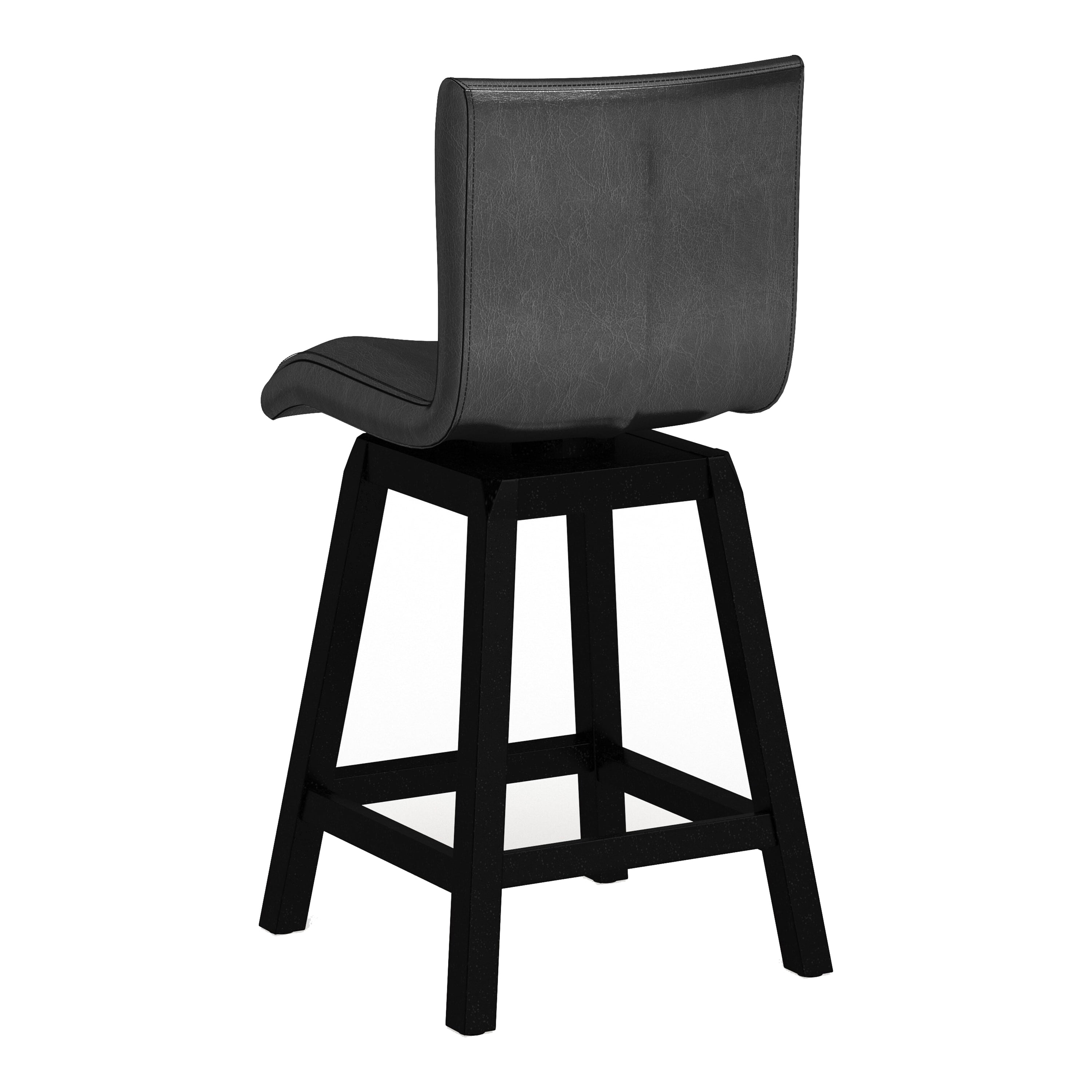 Furniture of America Severn Swivel Wood Black Counter Height Stools (Set of 2)