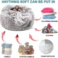 thumbnail image 4 of Bean Bag Chair Cover, Soft Fluffy Fur Portable Lazy Sofa Cover, 4 of 5
