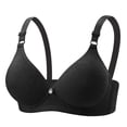 thumbnail image 2 of Soft Wireless Front Button Bra for Women Full Coverage Supportive Comfort Underwear with Adjustable Straps, 2 of 6