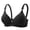 Black, variant on Deep V Neck Bras for Women Lightly Padded Solid Color Triangle Bralette Seamless Wireless Adjustable Everyday Bras Pink XXL