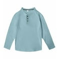 thumbnail image 5 of Henley Shirts for Men Long Sleeve Casual Button T-Shirt Stylish Pullover Shirts Light Blue M, 5 of 7