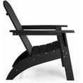 thumbnail image 5 of Flats & Castles Ellie Outdoor HDPE Weather Resistant Modern Adirondack Chair (Black), 5 of 16