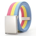 thumbnail image 7 of 15in Rainbow Striped Belt Unisex Luxury Brand Design High Quality Slim Belt Fashion Casual Jeans Accessories, 7 of 7
