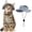 Cowboy Blue, variant on Minzimin Cat Cowboy Hats with Ear Holes - Mini Sombrero Kitten & Chihuahua Hats for Tiny Pets - Fun Birthday Party Costume & Decorations