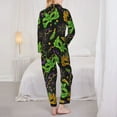thumbnail image 5 of Kll Carnival Mardi Gras3 Print Women'S Long Sleeve Pajamas With Pants Sleepwear Loungewear 2 Set-Xx-Large, 5 of 9