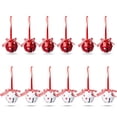 thumbnail image 2 of Advancent 12 Uds. Campana de Navidad rojo blanco Metal cascabeles grandes árboles de Navidad adornos colgantes vacaciones suministros de decoración para Kits de decoración para fiestas Advancent HA008656-00, 2 of 6