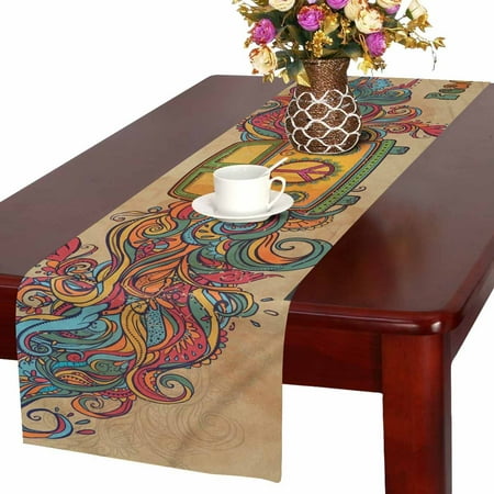 Mkhert Vintage Car A Mini Van Table Runner For Wedding Party