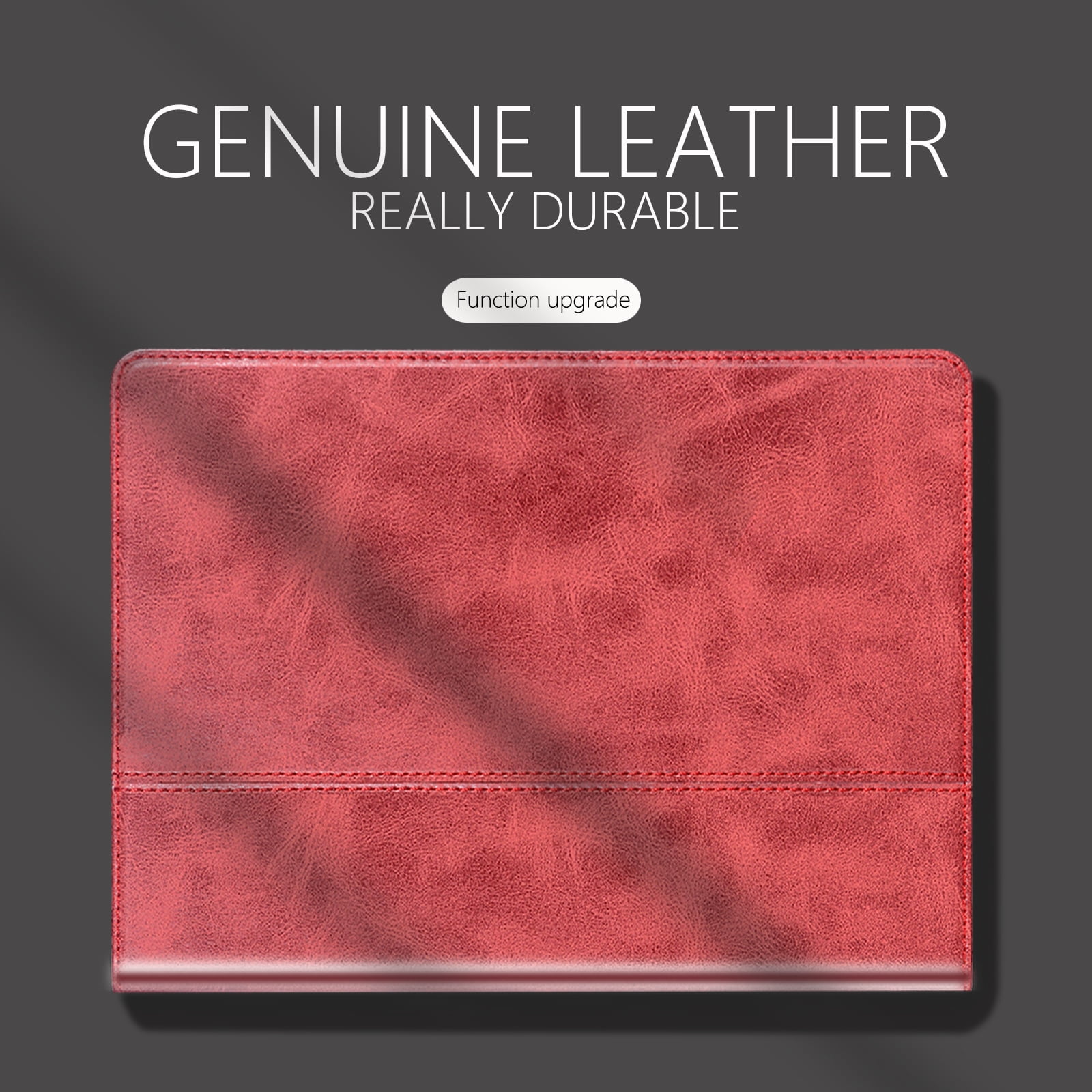 Gexmil For Ipad Pro 12.9-inch Case 6th/5th/4th/3rd Gen 2022/2021/2020/2018,Built-in Pencil Holder.Red