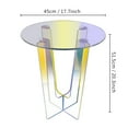 thumbnail image 6 of SHZICMY 17.7" Dia Acrylic End Side Table/Living Room Table Fit Indoor Outdoor Iridescent, 6 of 12