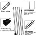 thumbnail image 3 of SAN LIKE Mâtx de Bâche Télescopiques Mâtx de Tente Ajustables pour Bâche Mâtx de Auvent pour Camping Auvent Abri Randonnée Sac à Dos Randonnée - (Longueur Ajustable - Acier Augmenter la Minceur), 3 of 7