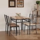 thumbnail image 1 of 4-piece dining mesa set: cozy sillas, estilo rural rectangular design, space-saving para apartment kitchen, 1 of 8