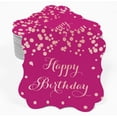 thumbnail image 2 of Inkdotpot Real Rose Gold Foil Happy Birthday Tags Favor Bracket Shape Hang Pack Of 50 Paper Tags, 2 of 7