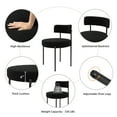 thumbnail image 6 of Boucle Upholstered Metal Side Chair, Set of 2, Black, 6 of 7