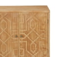 thumbnail image 5 of Christopher Knight Home Modern Moroccan Accent Cabinet, Geometric Wood Doors, Copper Knob, Adjustable Shelves, Brown, 5 of 8