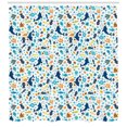 thumbnail image 3 of Ambesonne Fish Shower Curtain, Dolphin Star Jellyfish Shells, 69"Wx84"L, Dark Sky Blue Marigold, 3 of 3