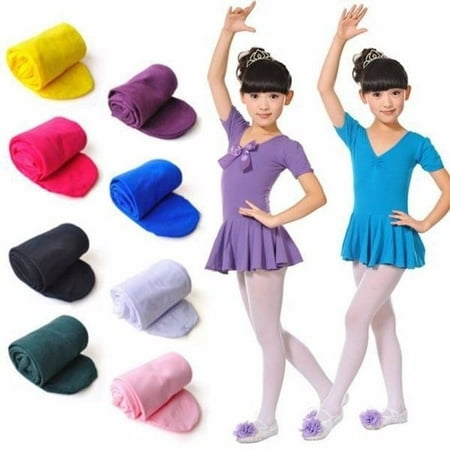 Kids Girls Soft Pantyhose Tights Stockings Ballet Dance Socks Velvet Candy Color