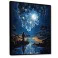 thumbnail image 2 of Designart "Nighttime Shepherd'S Celestial Quest" Christianity Floater Framed Canvas Wall Art, 2 of 5