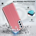 thumbnail image 5 of Phone Case for Samsung Galaxy S22 5G Case, Smart Clear View Window Luxury Slim Mirror for Galaxy S22 Case with Kickstand, Leather Hard PC Flip Shockproof Protective Cover Samsung S22 Case, Pink, 5 of 14