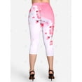 thumbnail image 3 of Leggings Capri Flores Talla Extra Rosegal Leggings de talla grande, 3 of 5