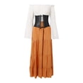 thumbnail image 4 of Victorian Dress for Women Attire Court Stage Performance Party Occasions Plus Size Elaborate Attire Orange Gown, 4 of 6