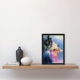 thumbnail image 4 of Sail Boat on Lake Como Colourful Oil Painting Scenic Italian Landscape Artwork Framed Wall Art Print A4, 4 of 5
