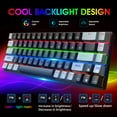thumbnail image 4 of HXSJ V800 Clavier Mécanique Filaire 68 Touches RGB Clavier de Jeu avec Câble Type-C Détachable Embout ABS Gris (Interrupteurs Rouges), 4 of 8