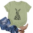 thumbnail image 3 of Tauxra Hauts d'Été à Manches Courtes pour Femmes, T-Shirts à Col Rond pour Femmes, Blouse T-Shirt Décontractée à Imprimé de Pâques, 3 of 6