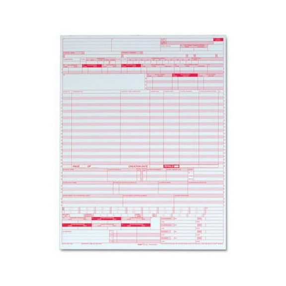 UB04 Hospital Insurance Claim Form 8 1/2 x 11, Laser Printer, 2500 Forms