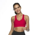 thumbnail image 3 of HonestMatter Sports Bra with Phone Pocket High Impact Running Yoga Workout Bra Padded Wireless Polyester Red Size L Back Pocket Design for Women, 3 of 5