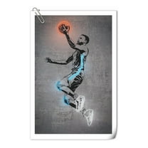 Basketball Fans Poster Canvas Prints Wall Art Decor Sports Posters for Teen Room Wall Decoration - Unframed 8x12 inch