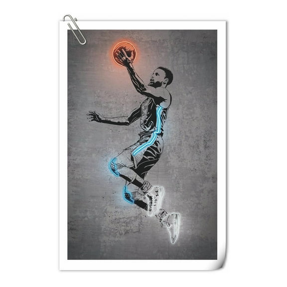 Basketball Fans Poster Canvas Prints Wall Art Decor Sports Posters for Teen Room Wall Decoration - Unframed 8x12 inch