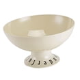 thumbnail image 1 of Decorative Pedestal Bowl Table Centerpiece Kitchen Counter Breads Plate Serving White, 1 of 9
