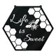 thumbnail image 2 of Letrero Colgante De Colmena De Abejas Letrero colgante de colmena de abejas, letrero de abejas de acero inoxidable, colgantes de arte de pared (negro C) Sywqhk Libre de BPA, 2 of 7
