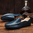 thumbnail image 3 of Big Size Men's Casual Hollow Loafers Slip On Leather Shoes Breathable Driving Shoes Male Moccasins Classic Penny Loafer Flats Boat Shoes, 3 of 10
