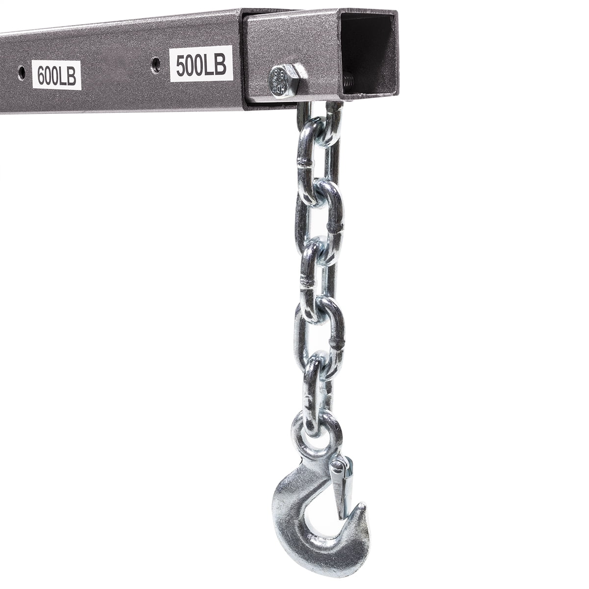 Stark USA Receiver Hitch Mounted Hydraulic Pickup Truck Crane, 1100LB Capacity, Low Profile, 360° Swivel, Four Boom Capacities of 500LB, 600LB, 700LB & 1100LB