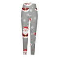 thumbnail image 5 of YOIAVAIOY Womens Christmas Leggings High Waisted Buttery Soft Stretch Ankle Length Tights Fashion Plaid Snowflake Printed Casual Yoga Pants Gray XL, 5 of 6