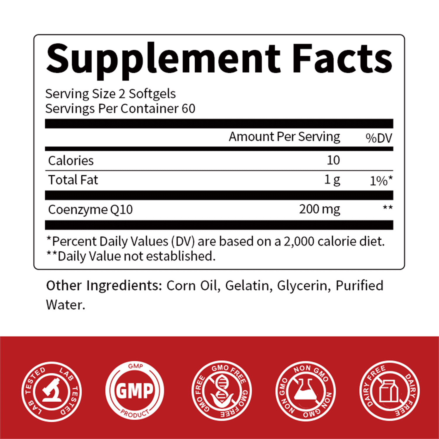 LUKAREE Coenzyme Q10 200mg Capsules, Daily Dietary Supplement for Men Women, Total 240 Softgels
