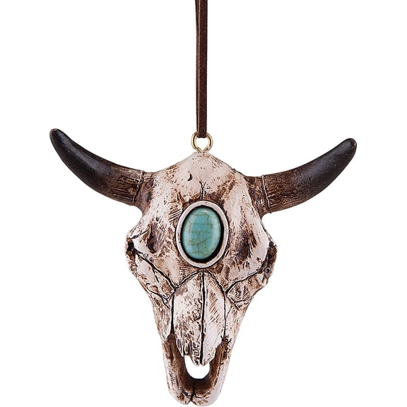 GGI Steer Skull Southwestern Texas Ranch Christmas Xmas Ornament Decoration Decor Multi