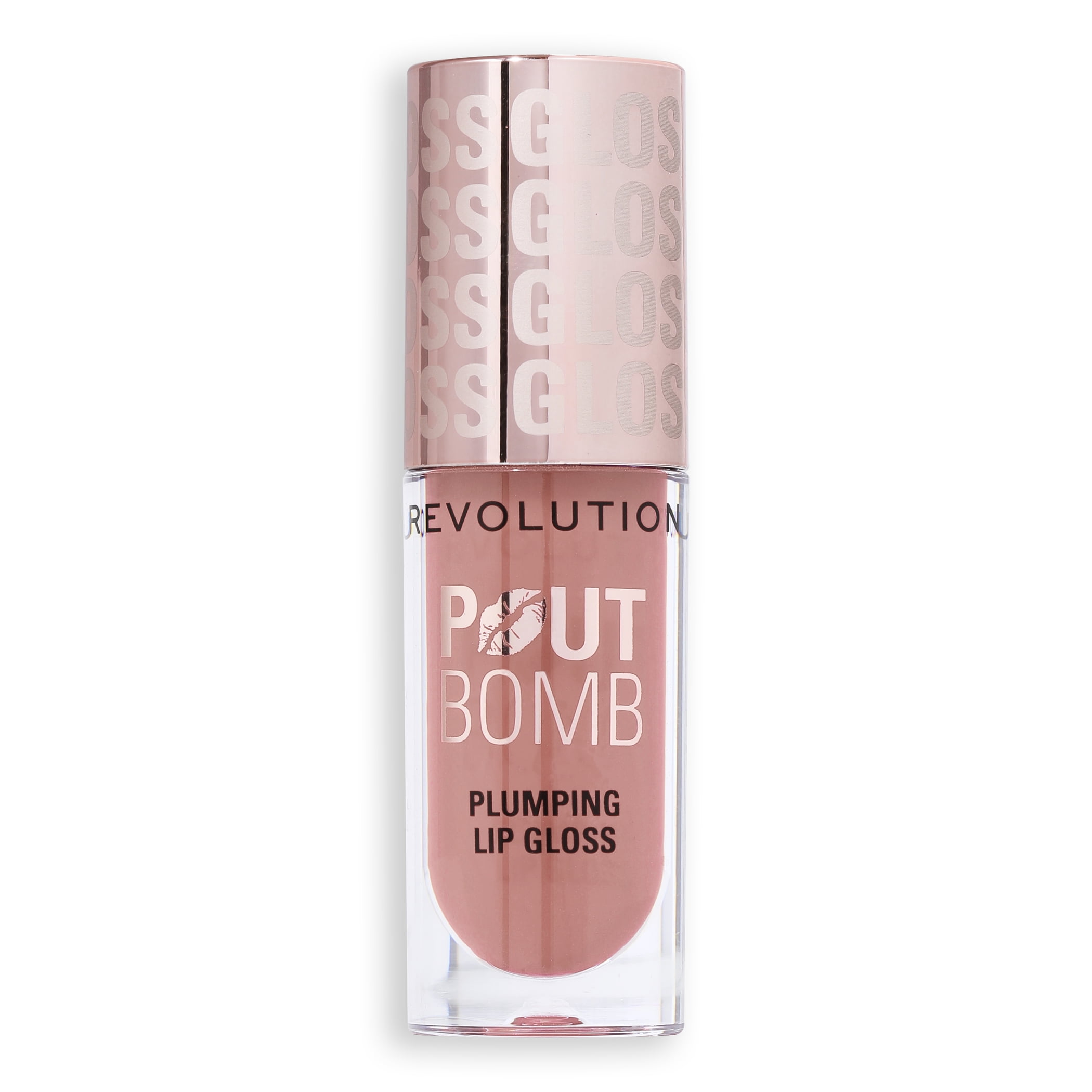 Revolution Pout Bomb Plumping High-Shine Lip Gloss with Vitamin E, Candy Pink