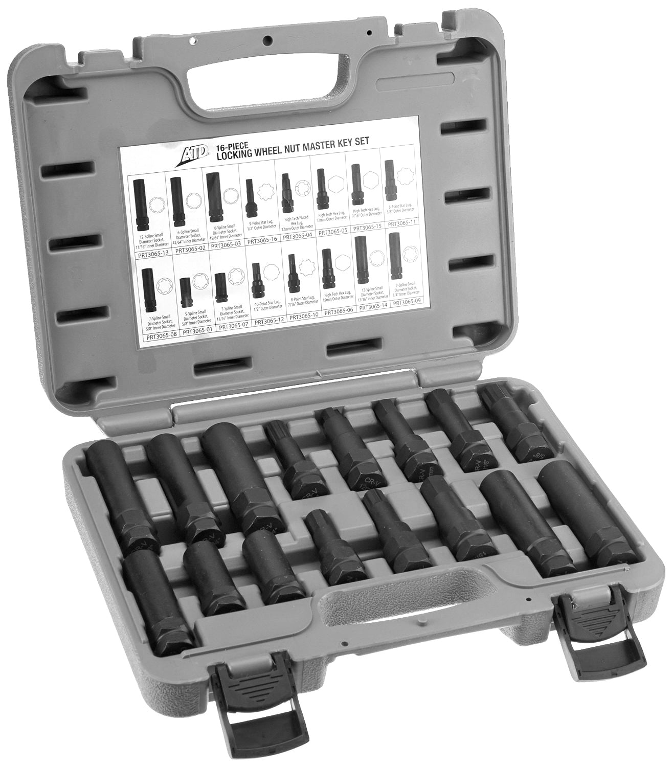 ATD Tools 3065 16 Pc. Locking Lug Nut Master Key Set ATD-3065