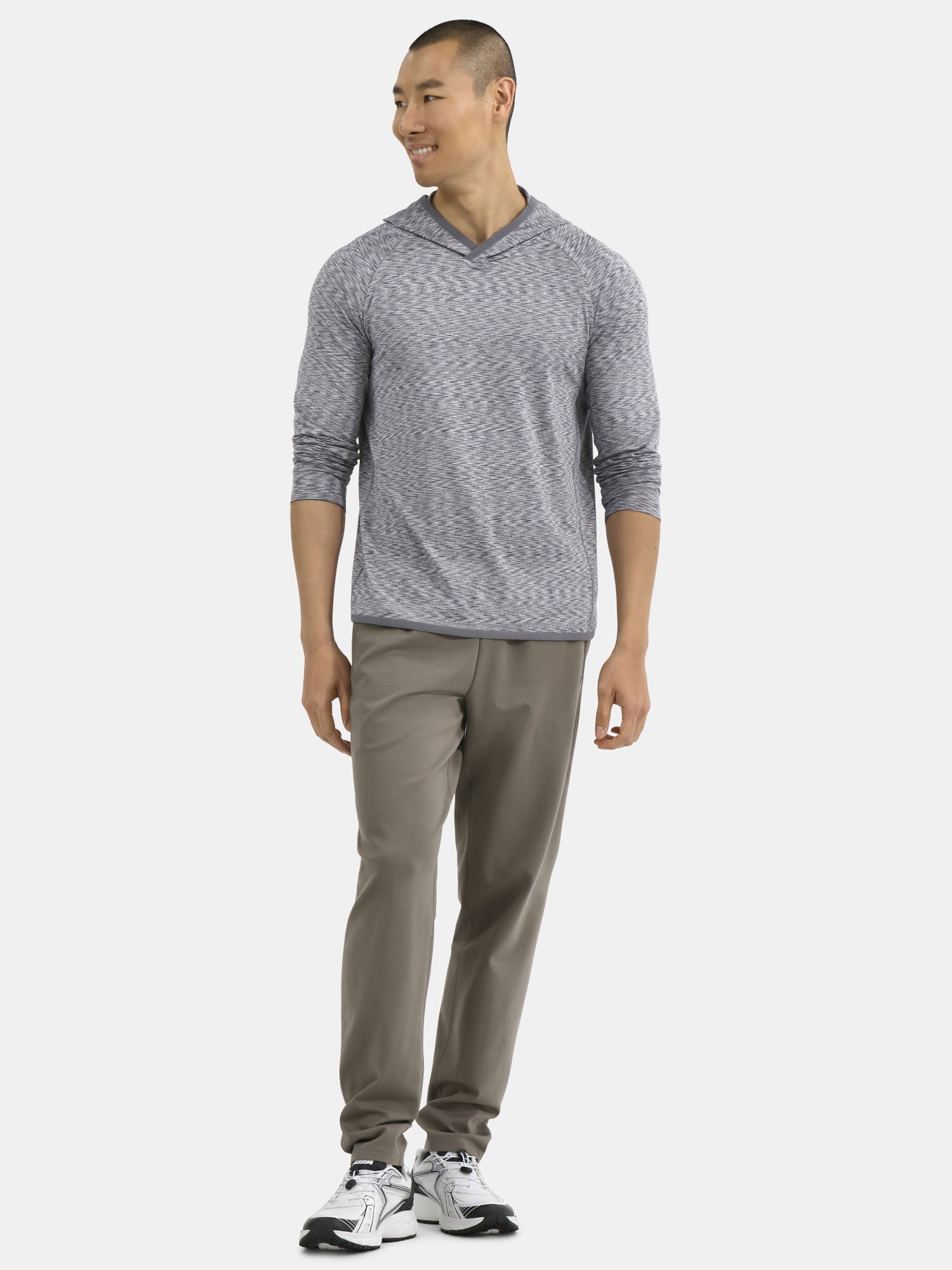 Athletic Works Men's & Big Men's Long Sleeve Space Dyed Hoodie, Sizes S-3XL