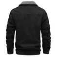 thumbnail image 5 of Men's Casual Multi-Pocket Suede Fleece-lined Jacket Zipper Lapel Top - Soft Interior for Autumn Winter Workwear, Outdoor Errands, and Festive Seasons,Black,L, 5 of 6