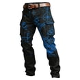 thumbnail image 4 of CONZONE Mens Baggy Cargo Pants Wide Leg Pants for Men Trendy Buttons Viking Mythology Graphic Y2K Soft Casual Joggers With Pocket, 4 of 4