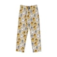 thumbnail image 4 of Goofa Music Dancing Cat Printed Soft Pajama Pants for Men, Wide Leg Comfy Casual Lounge Yoga Pants-, 4 of 9