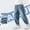 A186 Blue, variant on Kids Boys Jeans Durable Cotton Denim Relaxed Fit Straight Leg Pull-on Pants for Daily Play Outfits, 3T-15Y