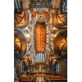 thumbnail image 2 of Jaynes Gallery 22x32 Black Ornate Wood Framed with Double Matting Museum Art Print Titled - Scotland-Glasgow Abstract panoramic of 12th century cathedral interior and ceiling, 2 of 4