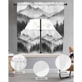 thumbnail image 3 of Black Mist Forest Kitchen Curtains Swag Valance and Tier Curtains Set 36 Inch Length, Vintage Natural Mountain Landscape Rod Pocket Drape Panels Pair Swag Curtain for Bathroom/Cafe/Window, 3 of 6
