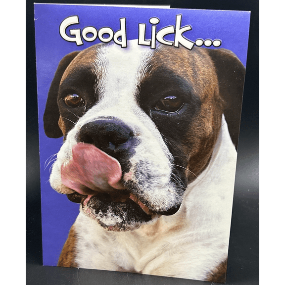 Good Luck (Paws and Claws -Dog) Greeting Card w/Envelope