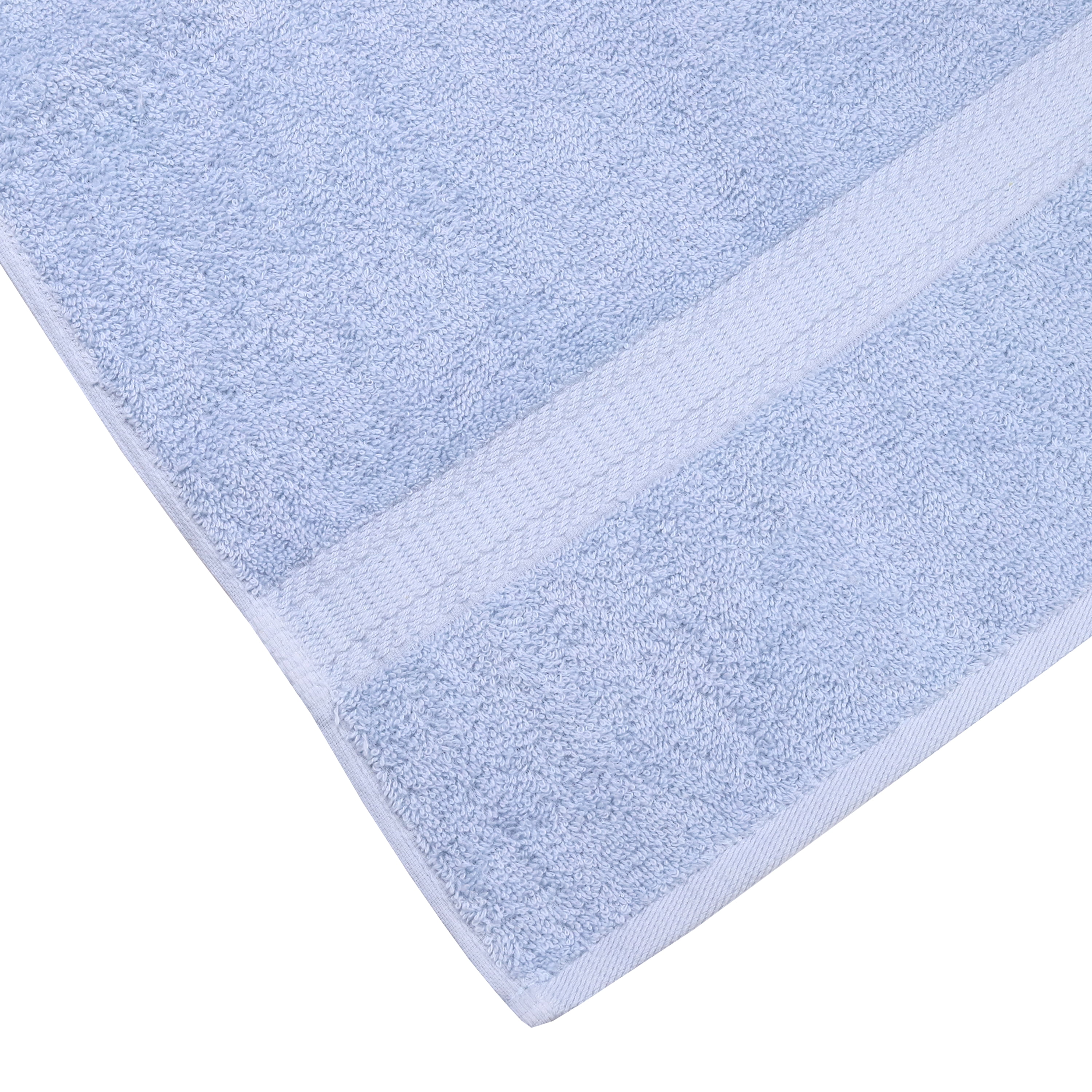 (2 pack) Mainstays Basic Light Blue Bath Towel, Single, 27 in x 52 in