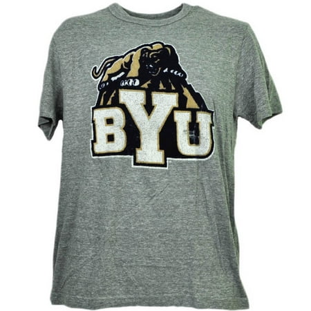 NCAA Brigham Young Cougars Felt Logo Tshirt Tee Short Sleeve Mens Adult XLarge